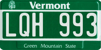 VT license plate LQH993