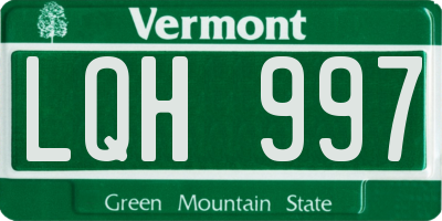 VT license plate LQH997