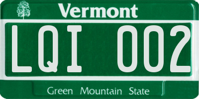 VT license plate LQI002