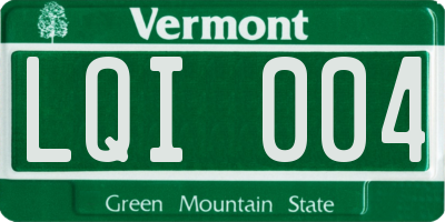 VT license plate LQI004