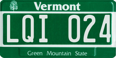 VT license plate LQI024