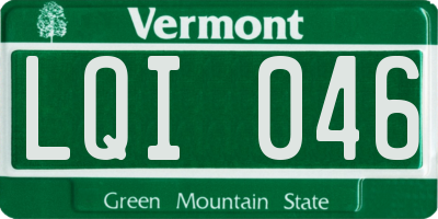 VT license plate LQI046