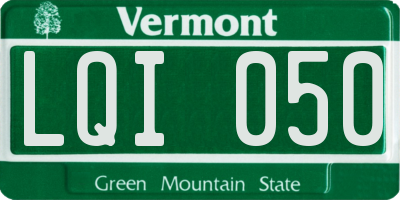 VT license plate LQI050