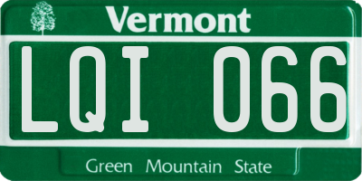VT license plate LQI066