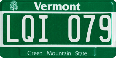 VT license plate LQI079