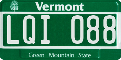 VT license plate LQI088