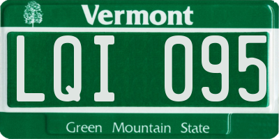 VT license plate LQI095