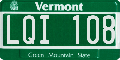 VT license plate LQI108