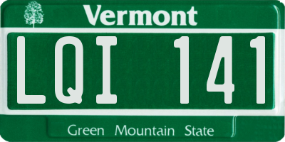VT license plate LQI141