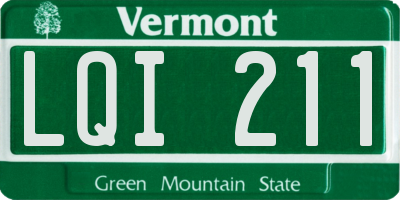 VT license plate LQI211