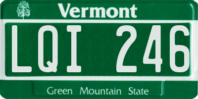 VT license plate LQI246