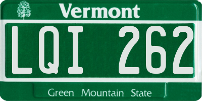 VT license plate LQI262