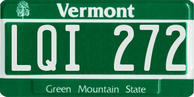 VT license plate LQI272