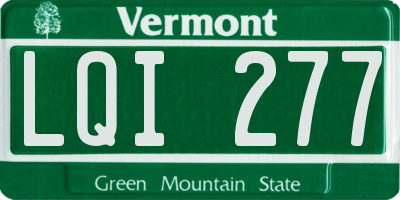 VT license plate LQI277