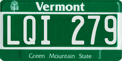 VT license plate LQI279