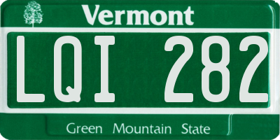VT license plate LQI282