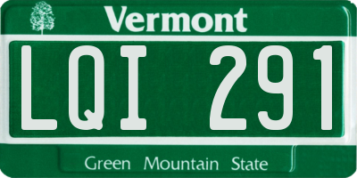 VT license plate LQI291