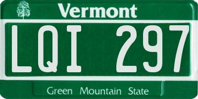 VT license plate LQI297