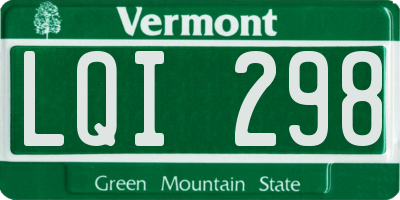 VT license plate LQI298
