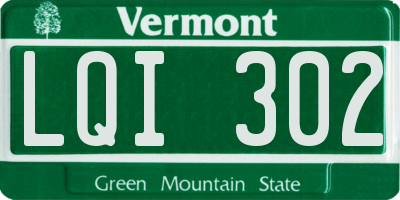 VT license plate LQI302