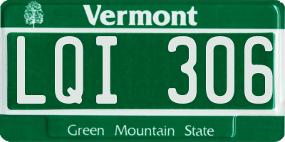 VT license plate LQI306