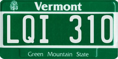 VT license plate LQI310