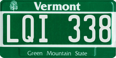 VT license plate LQI338