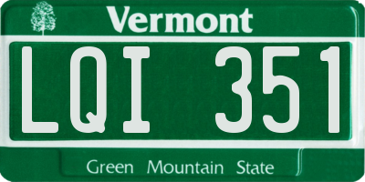 VT license plate LQI351