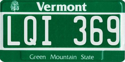 VT license plate LQI369