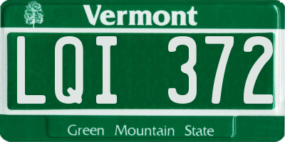 VT license plate LQI372