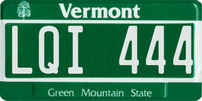 VT license plate LQI444