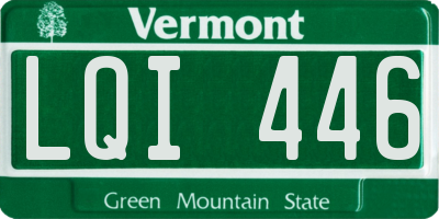 VT license plate LQI446