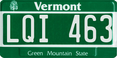 VT license plate LQI463