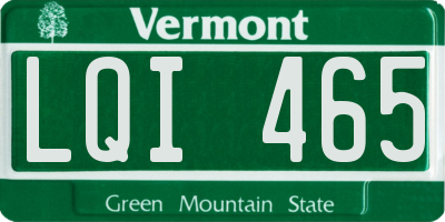 VT license plate LQI465