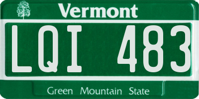 VT license plate LQI483