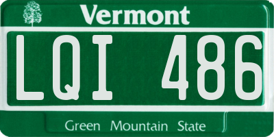 VT license plate LQI486