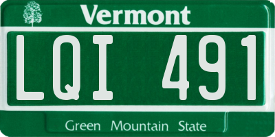 VT license plate LQI491