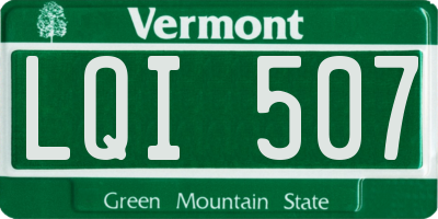 VT license plate LQI507