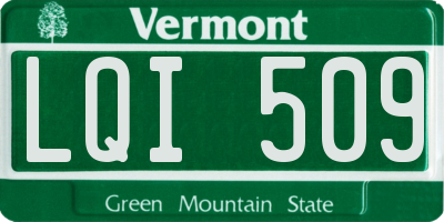 VT license plate LQI509
