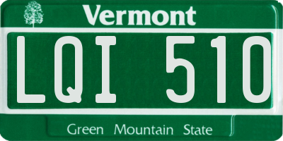 VT license plate LQI510