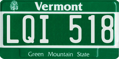 VT license plate LQI518