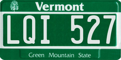 VT license plate LQI527