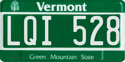 VT license plate LQI528