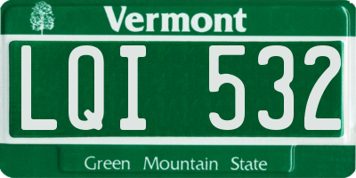 VT license plate LQI532