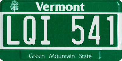 VT license plate LQI541