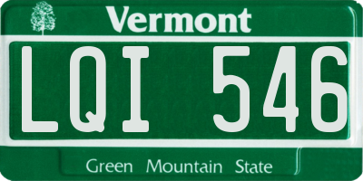 VT license plate LQI546
