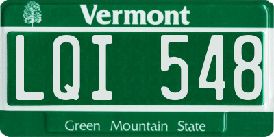 VT license plate LQI548