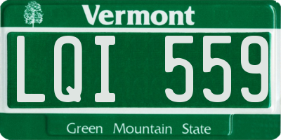 VT license plate LQI559
