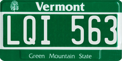 VT license plate LQI563