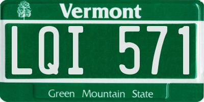 VT license plate LQI571